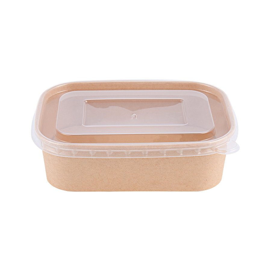 500ml PE-coating kvadratisk papirskål