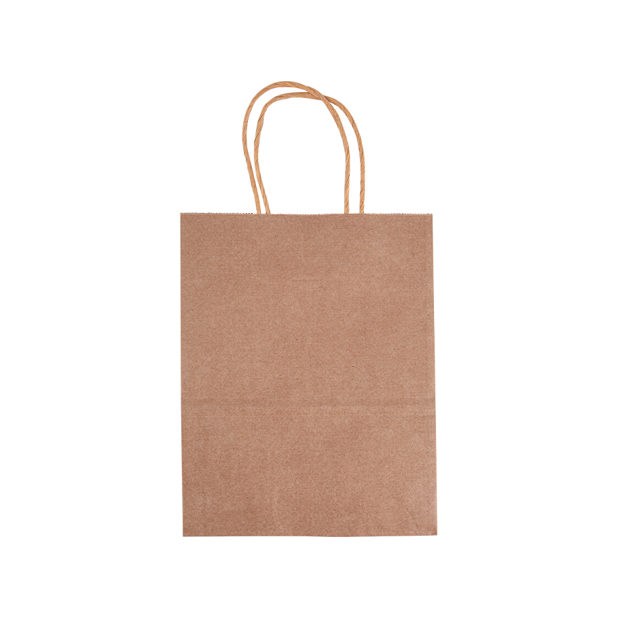 Rund Rope Notch Miljøvenlig Kaffespecifik Hvid Kraft Paper Bag