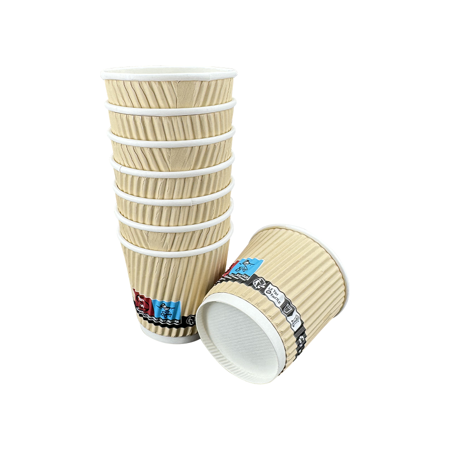 4 oz Ripple Wall engangsisolerede kaffepapirkopper