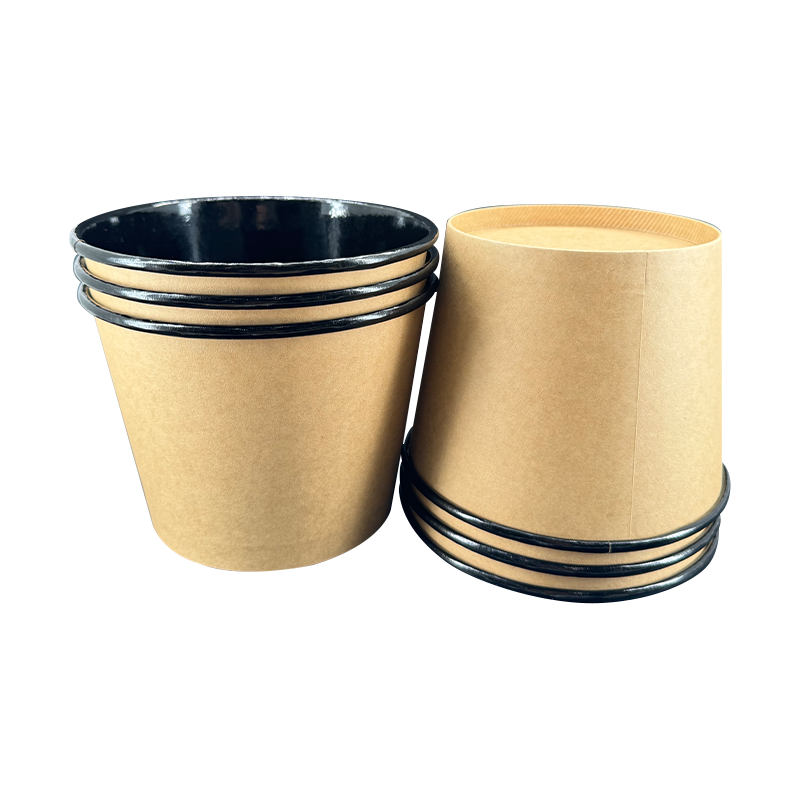 1000 ml Kraft papir engangsmad runde papirskåle